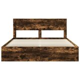  Konstrukcija postelje z vzglavjem Dimljeni oreh 200 x 200 cm, (5000104370) | Shoptok.si