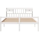 Krevet s regalom z knjige bez madraca bijeli 180x200cm borovina | shoptok.hr