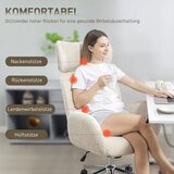  Uredska stolica s podesivim naslonom za glavu ergonomska stolica funkcija nagiba podesiva visina sivo-bijela | shoptok.hr