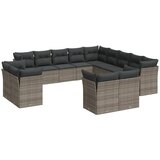  The Living Store Vrtna sedežna garnitura 13-delna z blazinami siv poli ratan - Vrtna Sedežna Garniture, (21452533) | Shoptok.si
