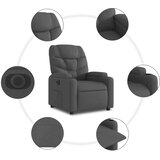  Električni naslonjač od tkanine crni | shoptok.hr