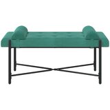  Klupa s gumbima i jastučićima Tirkizna 110 x 40 x 46 cm Baršun | Eponuda.com