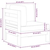  Kutna sofa s tamnosivim jastucima masivno bagremovo drvo | shoptok.hr