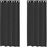 Voile zavjese s ušicama 2 kom crne 140x245 cm | shoptok.hr