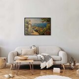  Plakat - Nostalgic impression - a pensive woman contemplating 90x60 Crni okvir | shoptok.hr