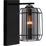 Candellux jonera zidna lampa crna P25 1X40 E27 abažur boje dima | Eponuda.com