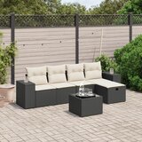  5-dijelni set vrtnih sofa s jastucima bež od poliratana | shoptok.hr