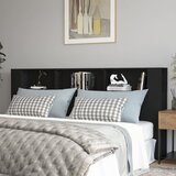  Uzglavlje s ormarićem crno 220x18,5x104,5 cm | shoptok.hr
