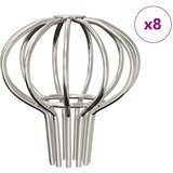 Zaštita od lišća za žljeb 8 pcs Srebrno 50 mm Nehrđajući čelik | shoptok.hr
