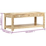  Stolić za kavu ručno oslikani 110x50x45 cm masivno drvo manga | shoptok.hr