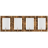  Vrata za pse s postoljem 4 pcs Dimljeni hrast 60 x 80 cm | Eponuda.com