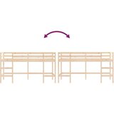  Dječji krevet na kat s ljestvama 80 x 200 cm masivna borovina | shoptok.hr