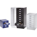 BISLEY Predalnik MultiDrawer™, serija 39, s podnožjem, DIN A3, 6 predalov, svetlo siv | Shoptok.si