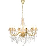  Luster s perlama zlatni 12 žarulja E14 | shoptok.hr
