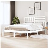  Posteljni okvir bel iz trdne borovine 160x200 cm | Shoptok.si