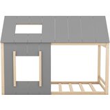 Lumor Otroška postelja v obliki hiške iz borovega lesa 90x200 cm - z streho in oknom ter letvenim dnom - naravna, (22155833) | Shoptok.si