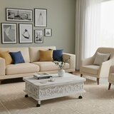 Hanah home Sto za dnevnu sobu Adt 90x40x60 cm, Prljavo Bijeli Cijene