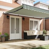  Skrovita tenda Zelena i bijela 500 × 300 cm Poliester i čelik | shoptok.hr