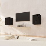 vidaXL Zidni ormarići 2 kom crni 30 x 30 x 40 cm od masivne borovine Cijene