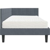  Kutni krevetni okvir s madracem 2 kom. Tamnosiva 90 x 200 cm | Shoptok.si