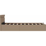  Hidraulični okvir za krevet LED boja cappuccina 90 x 200 cm | shoptok.hr