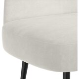  Oblikovana klupa s naslonjačem Krem 110 x 60 x 76 cm Baršun | shoptok.hr