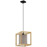 Eglo Viseća lampa GRANADOS E27 30x30 cm crna/drvo/taupe 390107 | Eponuda.com
