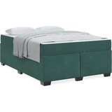  Posteljni okvir z vzmetnico Temno zelena 140 x 200 cm Žamet | Shoptok.si