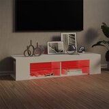 TV ormarić s LED svjetlima bijeli 135 x 39 x 30 cm | shoptok.hr