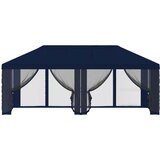  Pokrov za gazebo s bočnim zidovima 6 x 3 m Plava Poliester 190 | shoptok.hr