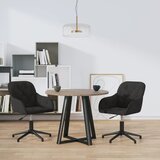 Maison Chic Vrtljiv Jedilni stoli - Vzorci stoli 2 kosa črn žamet A1619, (22031075) | Shoptok.si