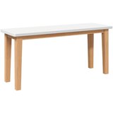 vidaXL Klupa 90 cm bijela puna drvena guma | shoptok.hr