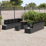  Sjedeća garnitura za vrt Crna 90 x 55 x 71 cm Poli ratan | Eponuda.ba