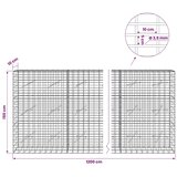  Gabion s žicom debljine 3 5 mm i mrežom 5x10 cm 1200x10x150 cm - 10 cm 150 cm 1200 cm | shoptok.hr