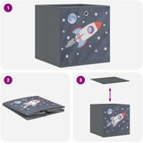 vidaXL Škatle za shranjevanje 10 kosov siv 32x32x32 cm blago | Shoptok.si