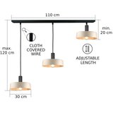  Luster na sajli LATTE 3xE27/60W/230V bež/crna | Eponuda.com