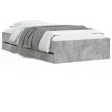 Furnova Posteljni okvir s predali betonsko siv 90x190 cm inženirski les, (21934453) | Shoptok.si