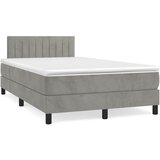  box spring s madracem LED svjetlosivi 120x190 cm tkanina | shoptok.hr