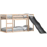  Krevet na kat s toboganom i ljestvama 90x190 cm od borovine | shoptok.hr