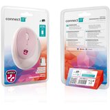 Connect IT CMO-2600-PK - Ergonomski bežični miš 800/1200/1600 DPI 1xAA roze | Eponuda.com