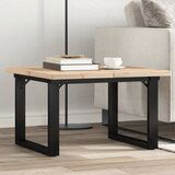  The Living Store Klubska mizica O okvir 70x70x40,5 cm trdna borovina lito železo - Klubska Mizica, (21497343) | Shoptok.si