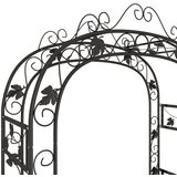  Vrtni luk crni 116 x 45 x 240 cm čelični | Eponuda.com