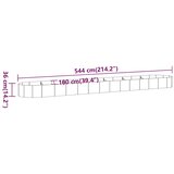  Povišena vrtna gredica od pocinčanog čelika 544x100x36 cm antracit | Eponuda.com