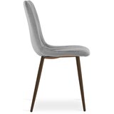 Lava stolica - svijetlosivi baršun / noge od oraha x 2 | shoptok.hr