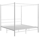  Okvir za krevet s nadstrešnicom bijeli metalni 180 x 200 cm | Eponuda.com