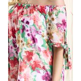Resti Green women's dress a'la hiszpanka with colorful flowers - Clothing | Shoptok.si