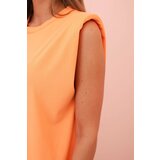 Kesi Włoski Women's set made of viscose with no sleeves and straight trousers orange | Shoptok.si