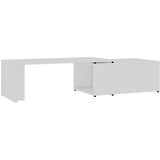 Maison Chic Klubska mizica - kavna mizica - Nizka mizica bela 150x50x35 cm iverna plošča, (21753473) Cene