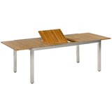 Gardenson VRTNA MIZA les, kovina srebrne barve, barve akacije | Shoptok.si