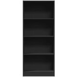  Regal za knjige crni 60x24x143 cm od konstruiranog drva | shoptok.hr